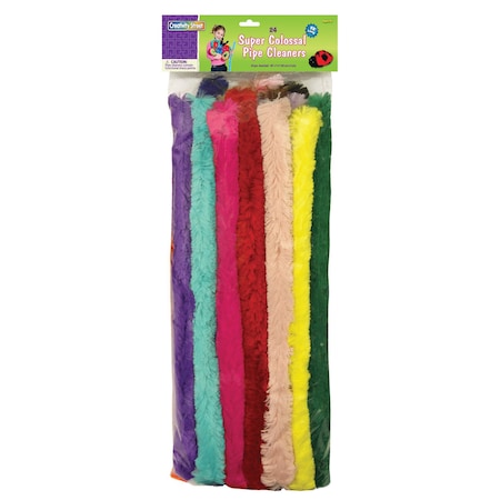 Creativity Street Super Colossal Stems, Assorted Colors, 18in x 1in, PK24 PAC7184